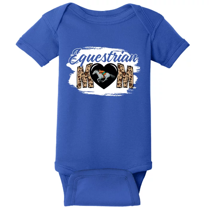 Equestrian Mom Game Day Outfit Funny Mother's Day For Mom Gift Baby Bodysuit