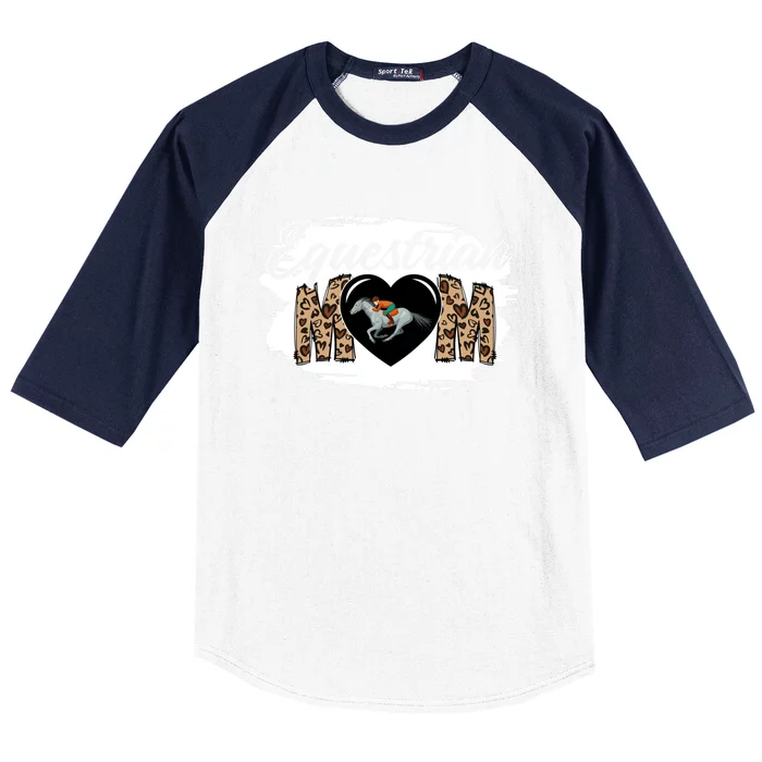 Equestrian Mom Game Day Outfit Funny Mother's Day For Mom Gift Baseball Sleeve Shirt