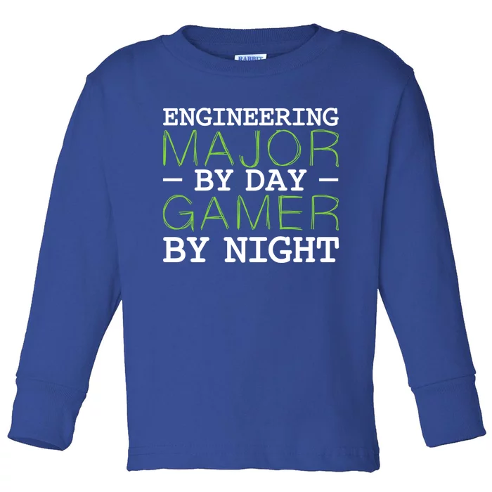 Engineering Major Gamer Night Student Gaming Engineer Gift Toddler Long Sleeve Shirt