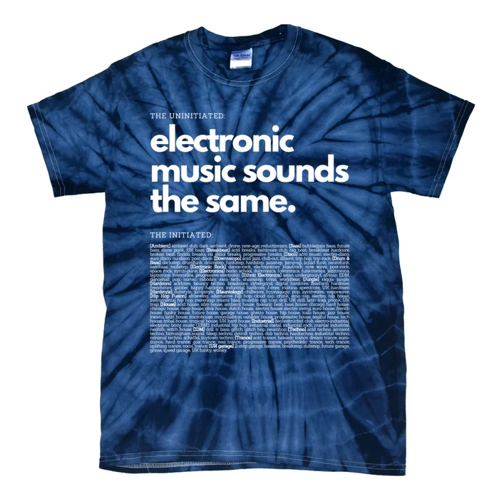 Electronic Music Genre Funny Techno Active Tie-Dye T-Shirt