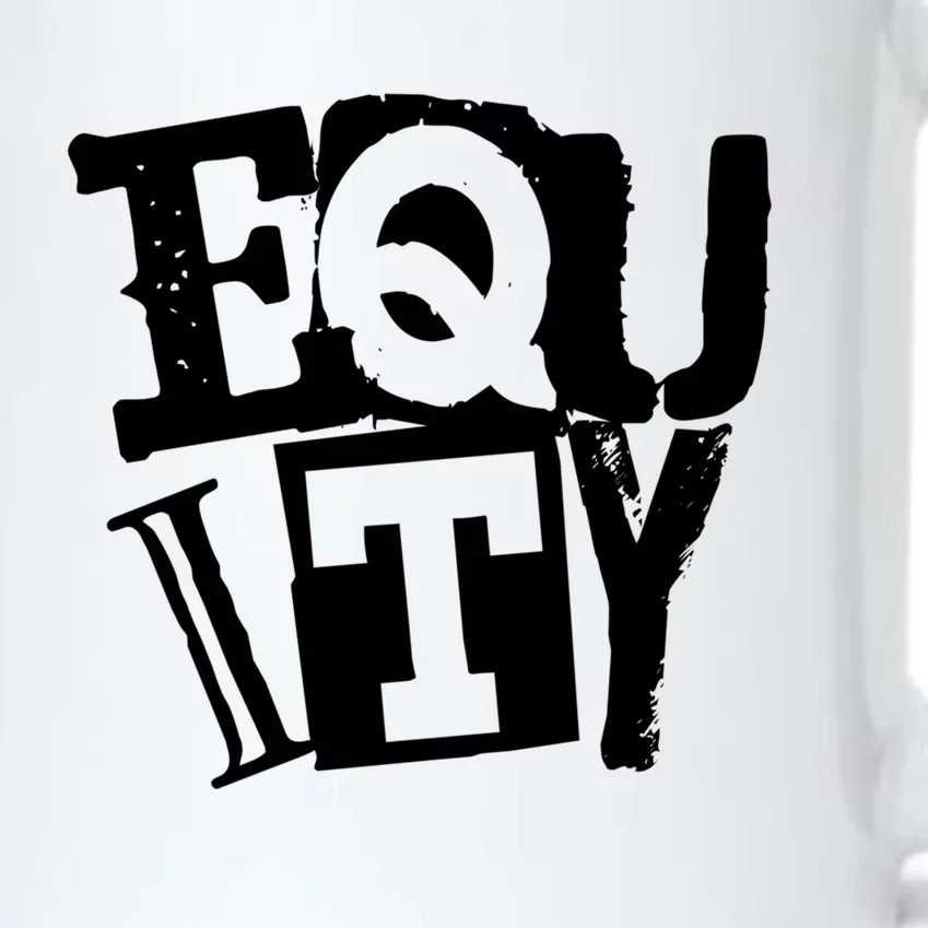 Equity Meaningful Gift Punk Streetwear Style Political Equality Gift Black Color Changing Mug