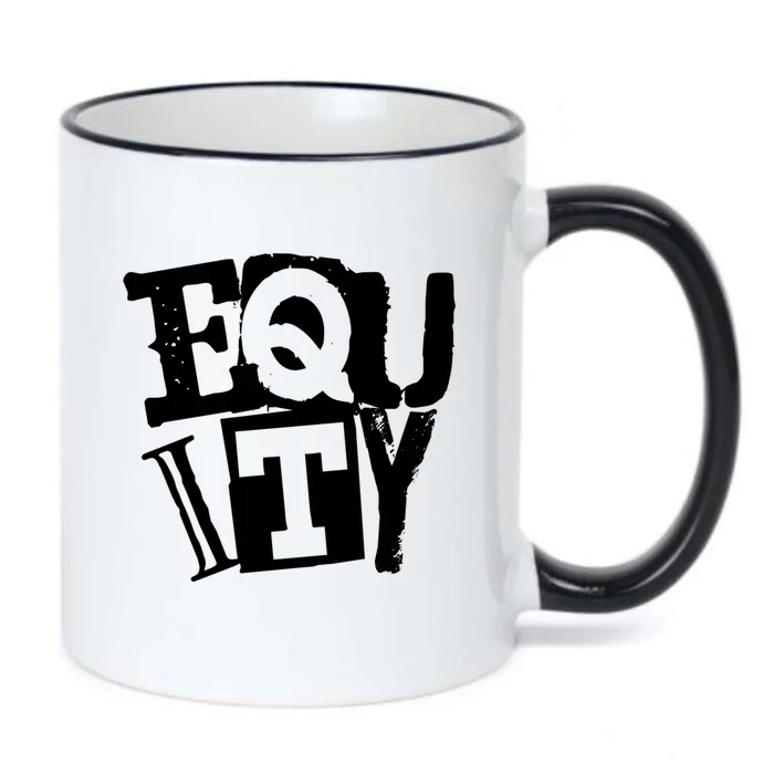 Equity Meaningful Gift Punk Streetwear Style Political Equality Gift Black Color Changing Mug