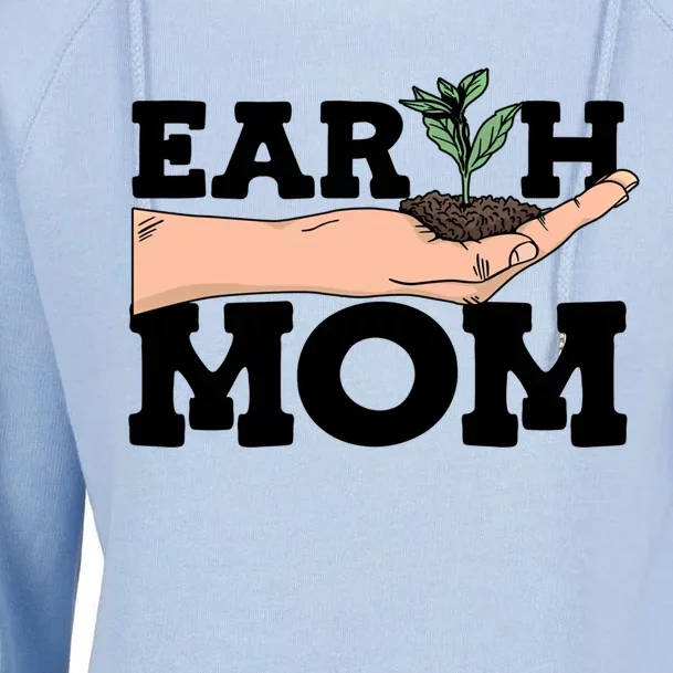 Earth Mom Gardening Plant Earth Day Planting Mother Gift Womens Funnel Neck Pullover Hood