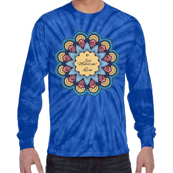 Eid Mubarak Gift And Islamic Families Eid Mubarak Meaningful Gift Tie-Dye Long Sleeve Shirt