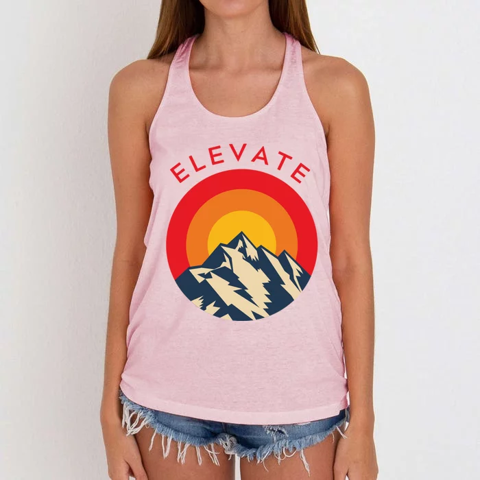 Elevate Mountains Gift Women's Knotted Racerback Tank