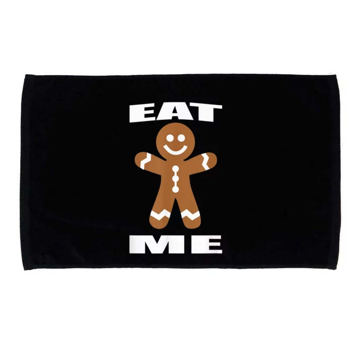 Eat Me Gingerbread Man Funny Holiday Shirt Microfiber Hand Towel