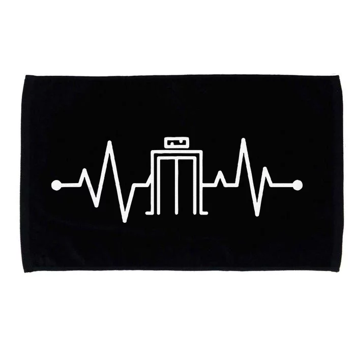 Elevator Mechanic Heartbeat Elevator Repair Microfiber Hand Towel