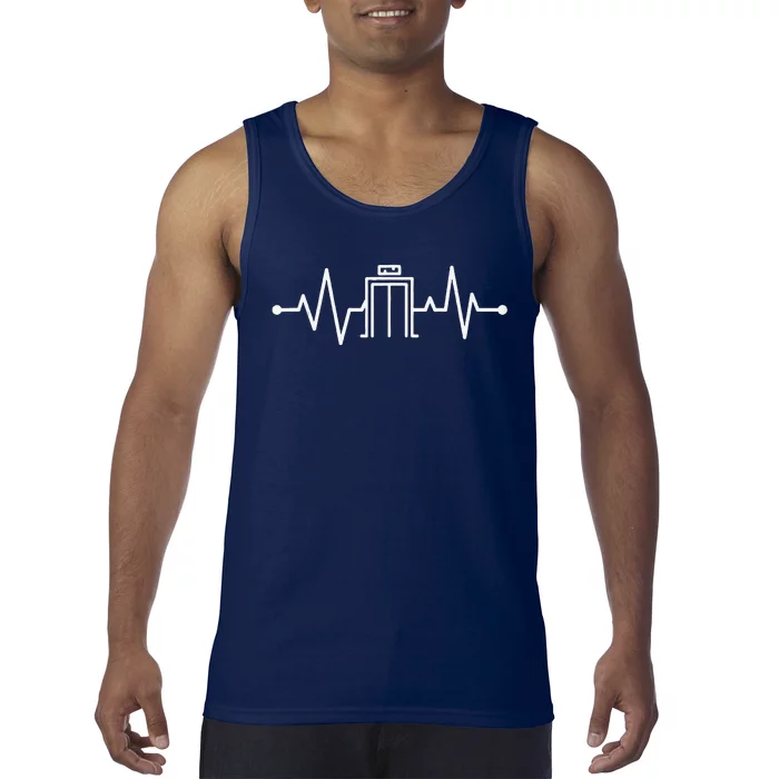 Elevator Mechanic Heartbeat Elevator Repair Tank Top