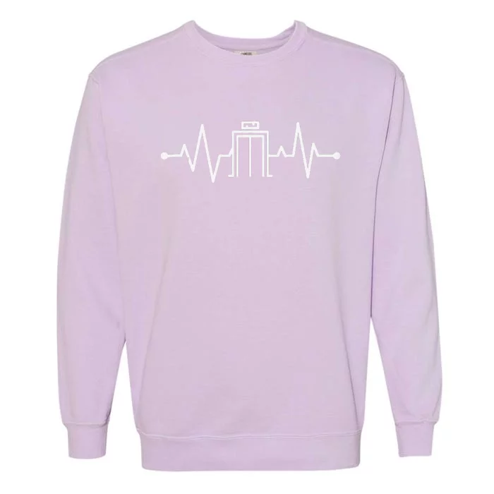 Elevator Mechanic Heartbeat Elevator Repair Garment-Dyed Sweatshirt