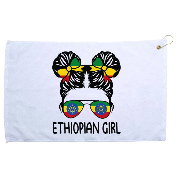 Ethiopian Messy Hair Ethiopia Pride Patriotic Grommeted Golf Towel