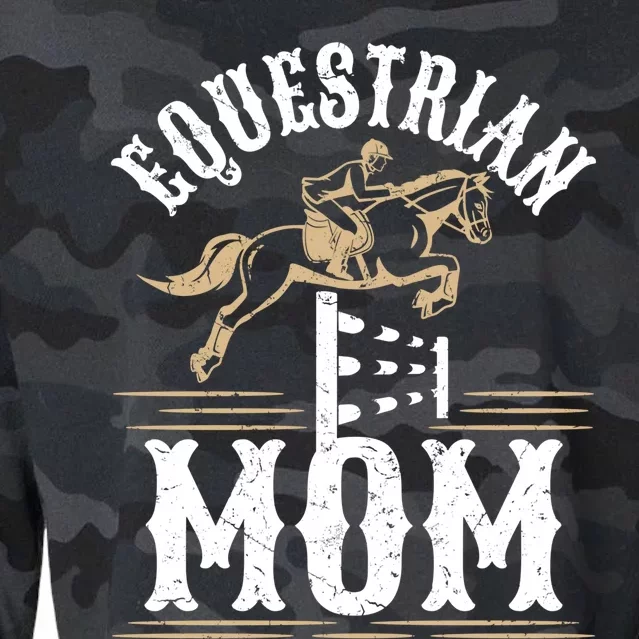 Equestrian Mom Horse Show Horseback Riding Mother's Day Gift Cropped Pullover Crew