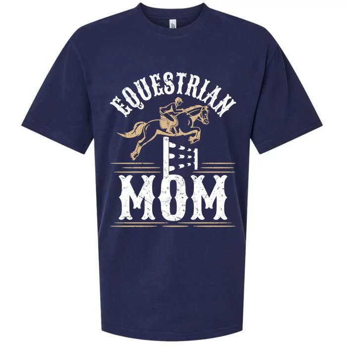 Equestrian Mom Horse Show Horseback Riding Mother's Day Gift Sueded Cloud Jersey T-Shirt