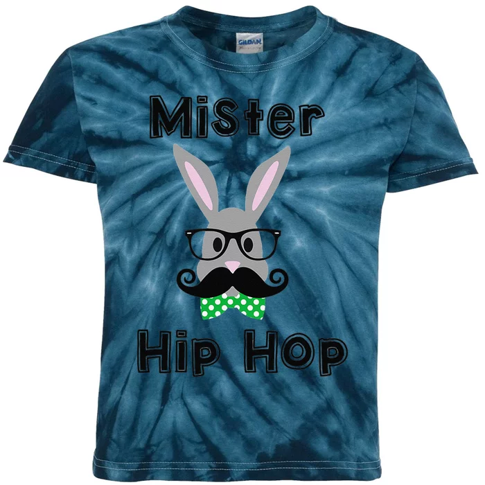 Easter Mister Hip Hop Mustache Bunny For Kids Tie-Dye T-Shirt