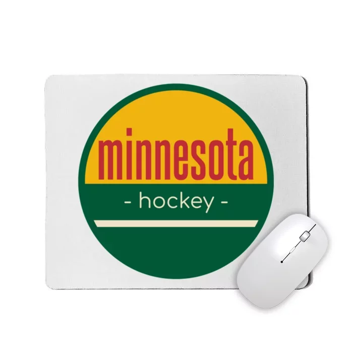 Emblem Minnesota Hockey Retro Vintage Mn Gift Minnesota Hockey Mousepad