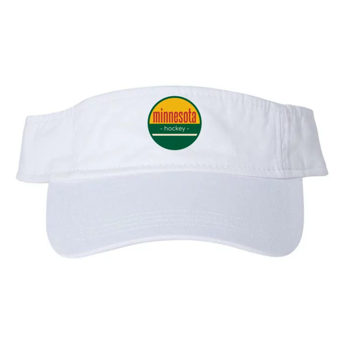 Emblem Minnesota Hockey Retro Vintage Mn Gift Minnesota Hockey Valucap Bio-Washed Visor