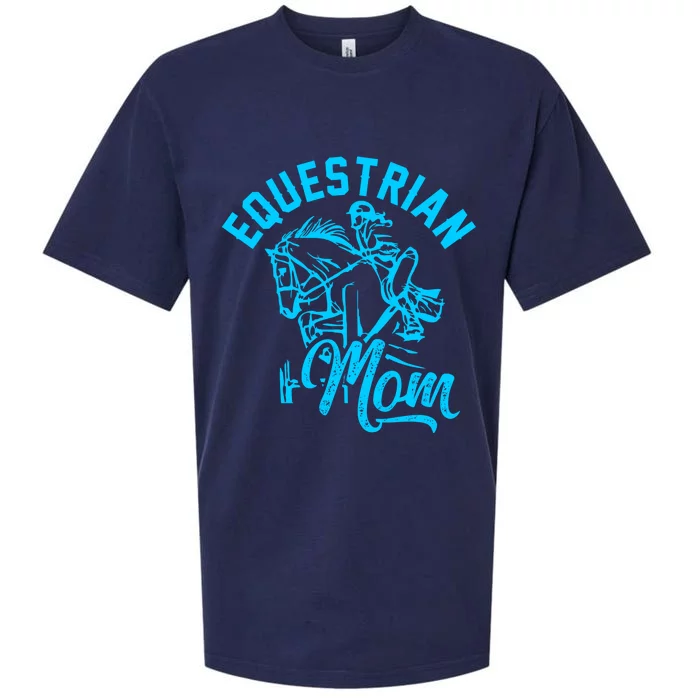 Equestrian Mom Horse Show Horseback Riding Gift Gift Sueded Cloud Jersey T-Shirt