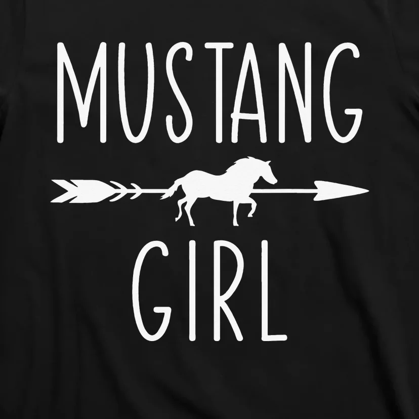 Equestrian Mustang Horse Girl Horses Lover Riding Racing T-Shirt