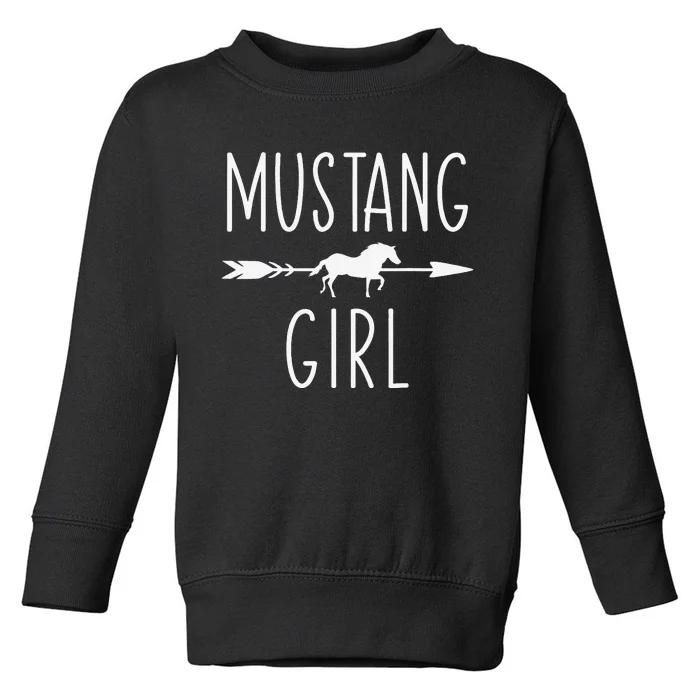 Equestrian Mustang Horse Girl Horses Lover Riding Racing Toddler Sweatshirt