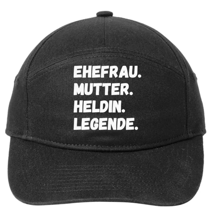 Ehefrau Mutter Heldin Legende 7-Panel Snapback Hat