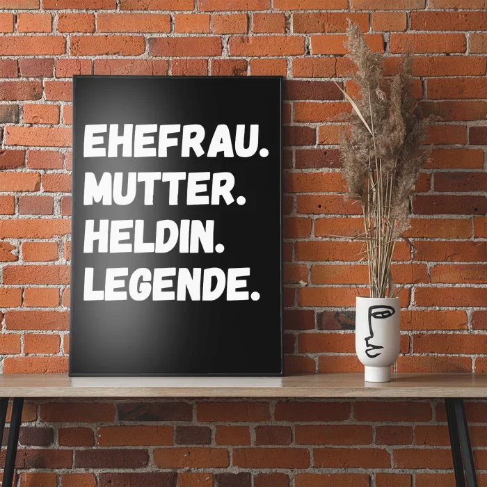 Ehefrau Mutter Heldin Legende Poster