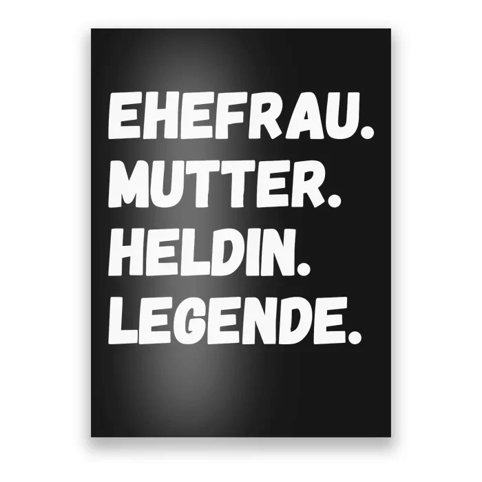 Ehefrau Mutter Heldin Legende Poster