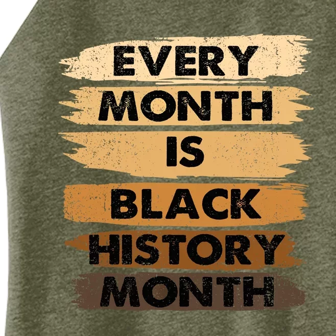 Every Month Is Black History Month BLM Melanin African Pride Women’s Perfect Tri Rocker Tank