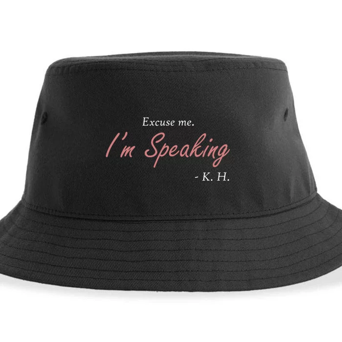 Excuse Me Im Speaking Kamala Harris I Am Speaking Vp Debate Sustainable Bucket Hat