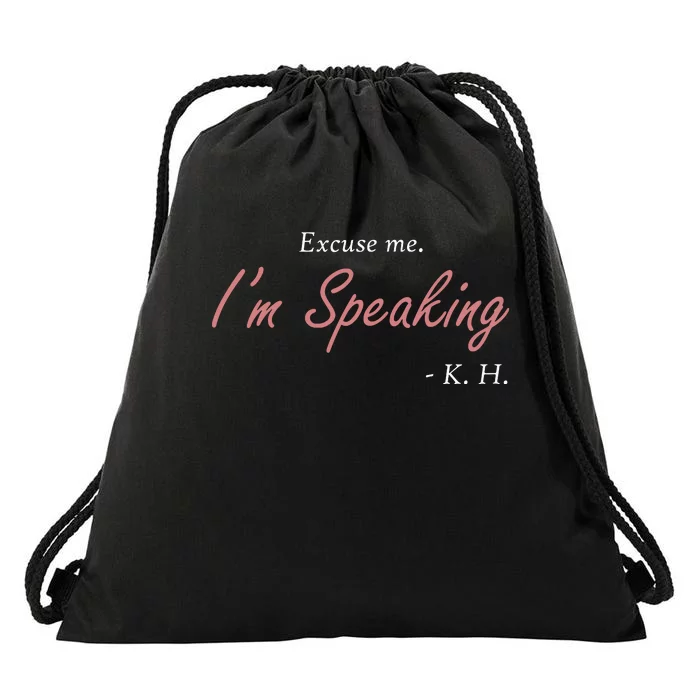 Excuse Me Im Speaking Kamala Harris I Am Speaking Vp Debate Drawstring Bag