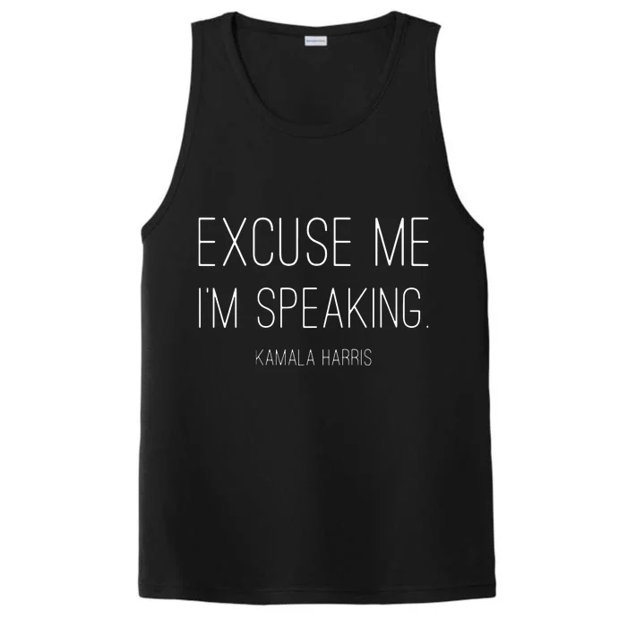 Excuse Me Im Speaking Funny Kamala Harris Joe Biden Performance Tank