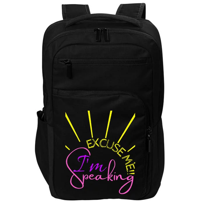 Excuse Me IM Speaking Funny Kamala Harris Impact Tech Backpack