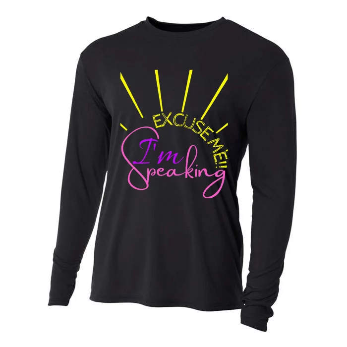 Excuse Me IM Speaking Funny Kamala Harris Cooling Performance Long Sleeve Crew