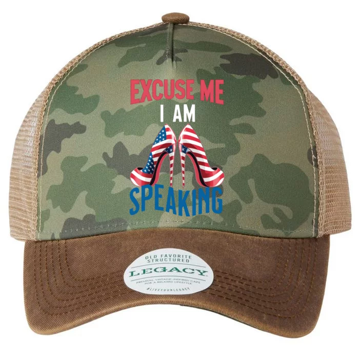 Excuse Me IM Speaking Kamala Harris Funny I Am Speak Gift Legacy Tie Dye Trucker Hat