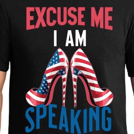 Excuse Me IM Speaking Kamala Harris Funny I Am Speak Gift Pajama Set