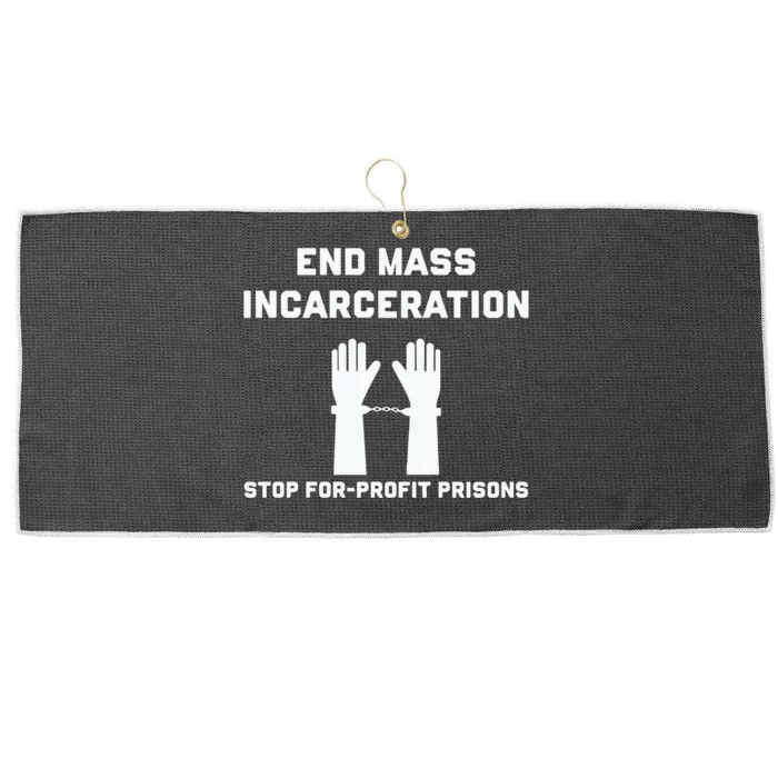 End Mass Incarceration Stop For Profit Prisons Large Microfiber Waffle Golf Towel