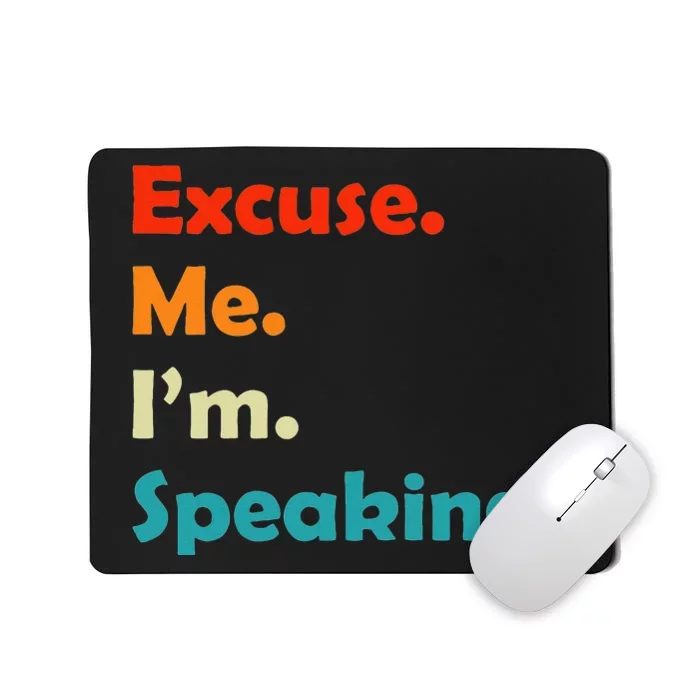 Excuse Me Im Speaking Women 70s Retro Christmas Gift Mousepad