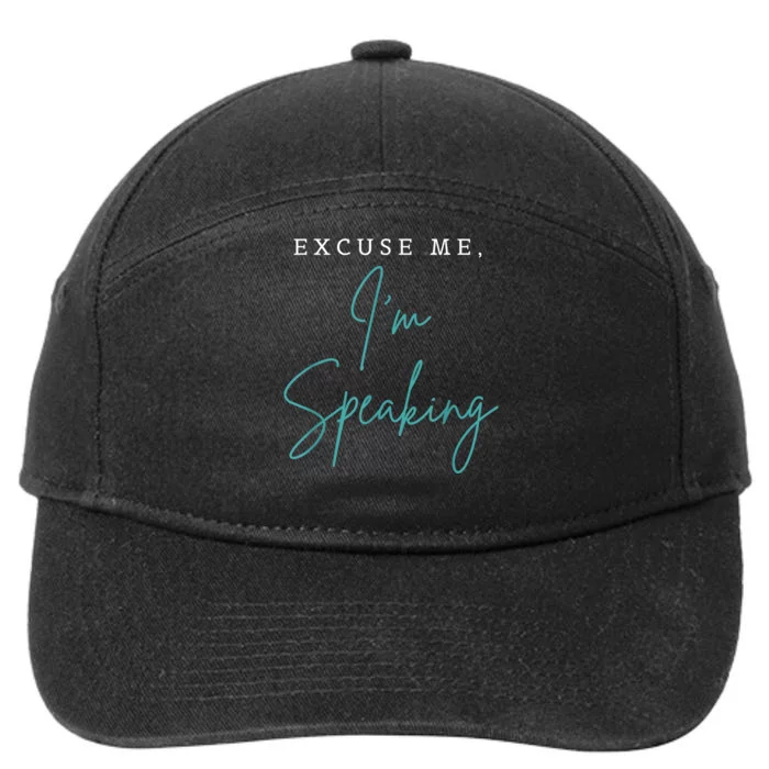 Excuse Me IM Speaking Funny Kamala Harris Joe Biden Trump 7-Panel Snapback Hat