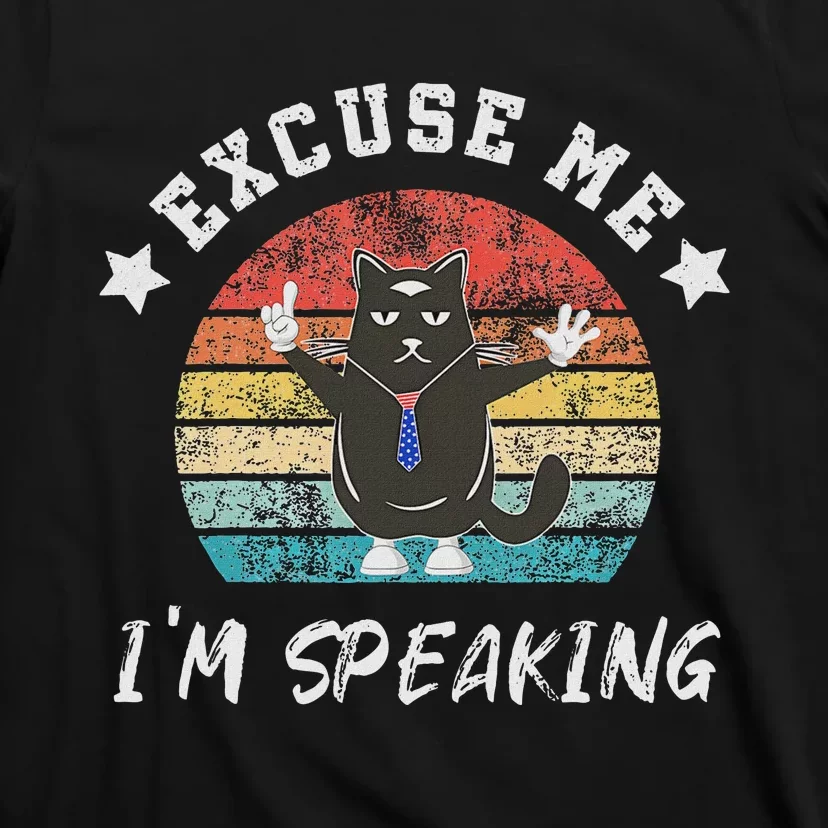 Excuse Me IM Speaking Funny Childless Cat Lady Kamala T-Shirt