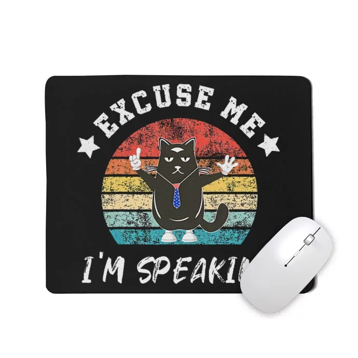 Excuse Me IM Speaking Funny Childless Cat Lady Kamala Mousepad