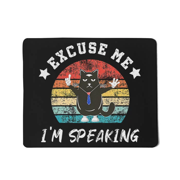 Excuse Me IM Speaking Funny Childless Cat Lady Kamala Mousepad