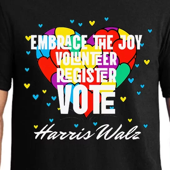 Embrace the Joy Volunteer Register Vote Harris Walz Pajama Set