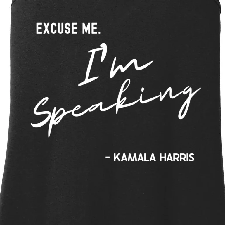 Excuse Me IM Speaking Kamala Harris International Women Day Ladies Essential Tank