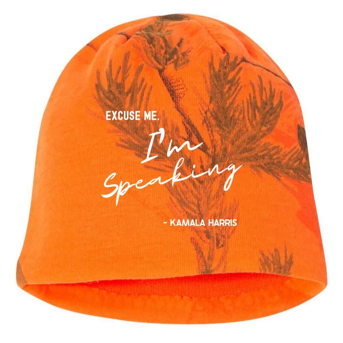 Excuse Me IM Speaking Kamala Harris International Women Day Kati - Camo Knit Beanie