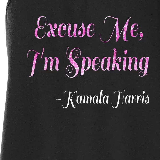 Excuse Me IM Speaking IM Speaking Women's Racerback Tank