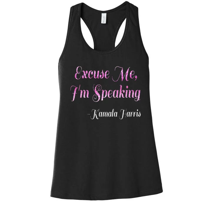 Excuse Me IM Speaking IM Speaking Women's Racerback Tank