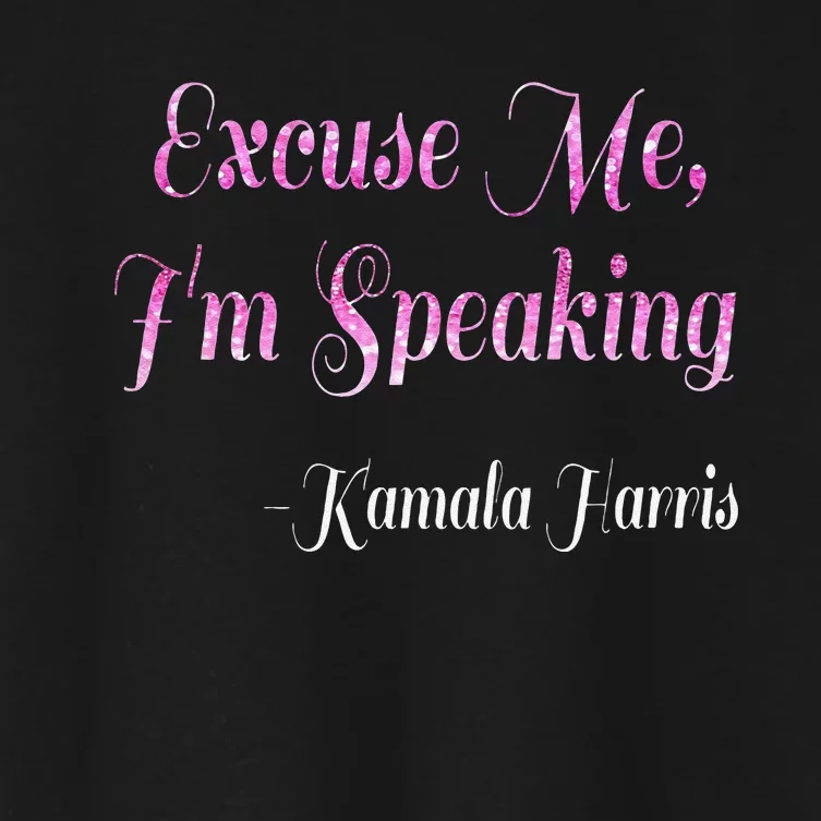 Excuse Me IM Speaking IM Speaking Women's Crop Top Tee