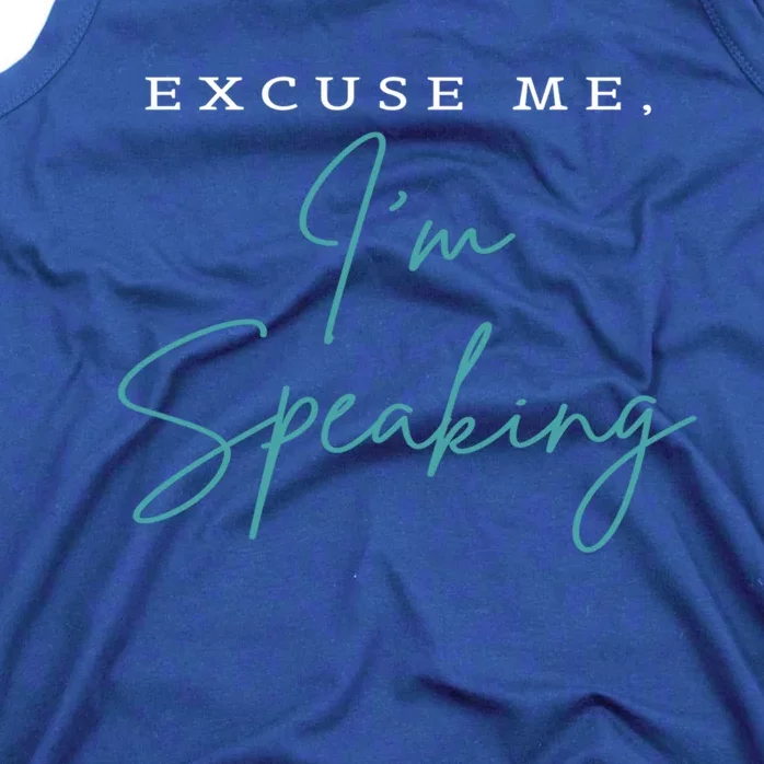 Excuse Me IM Speaking Funny Kamala Harris Joe Biden Trump Gift Tank Top