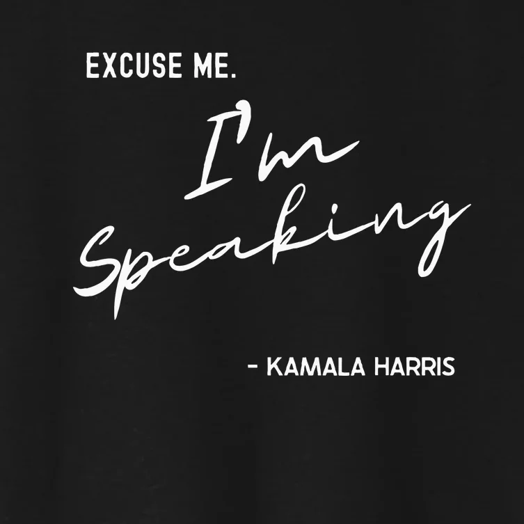 Excuse Me IM Speaking Kamala Harris International Women Day Women's Crop Top Tee