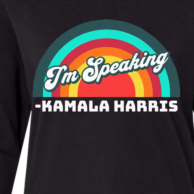 Excuse Me IM Speaking Kamala Harris Tim Walz Waltz 2024 Womens Cotton Relaxed Long Sleeve T-Shirt