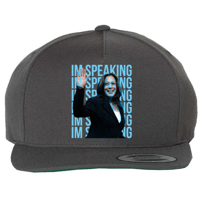 Excuse Me IM Speaking Kamala Harris Wool Snapback Cap