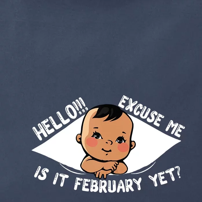 Excuse Me Is It February Yet Pregnancy Pregnant Mom To Be Zip Tote Bag